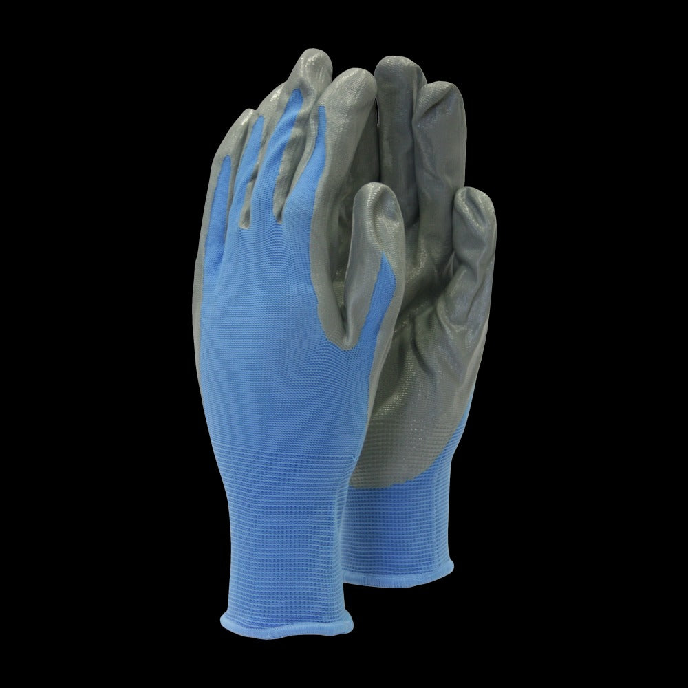 TOWN & COUNTRY WEED MASTER DELICATE TASK GARDEN GLOVES BLUE - LARGE (9). TGL434 \\\KD26366