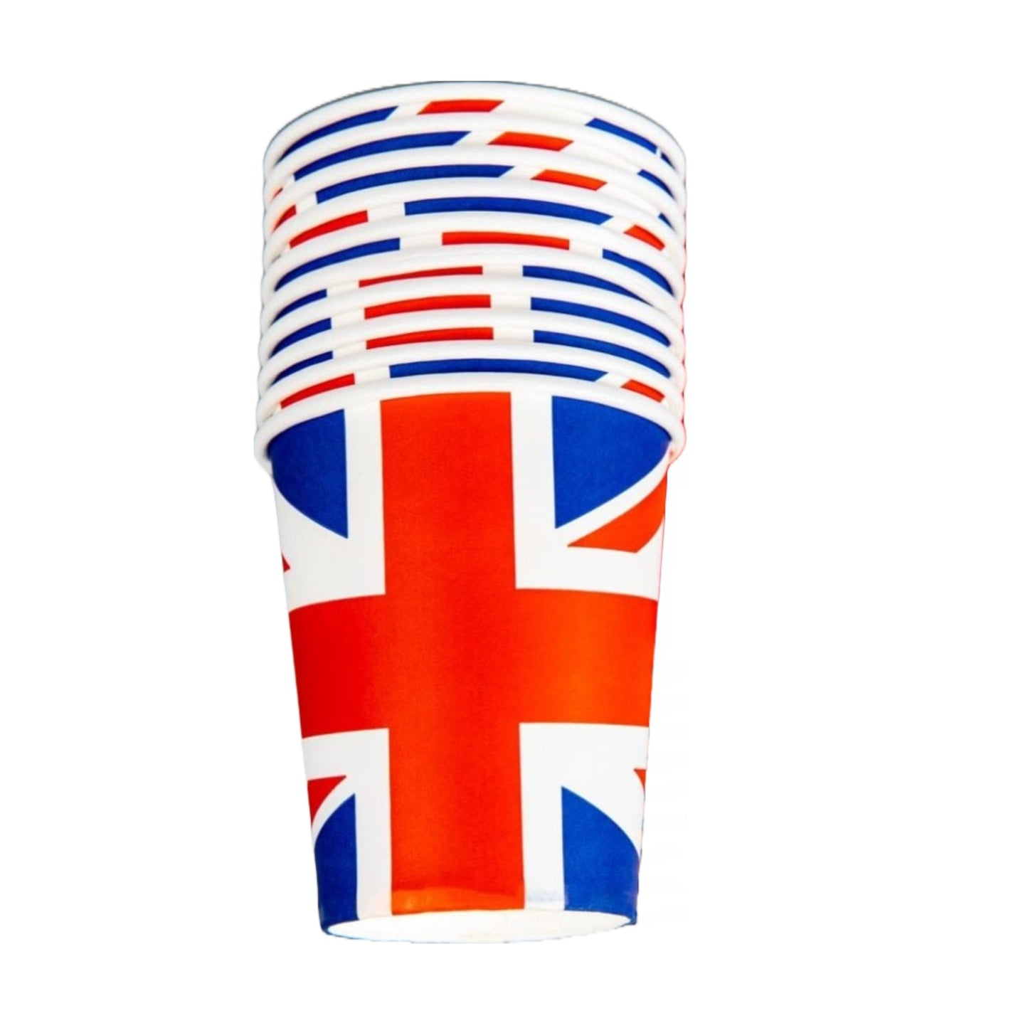 SHATCHI UNION JACK PARTY PAPER CUPS 10/PK. 117720 \\\KD26415