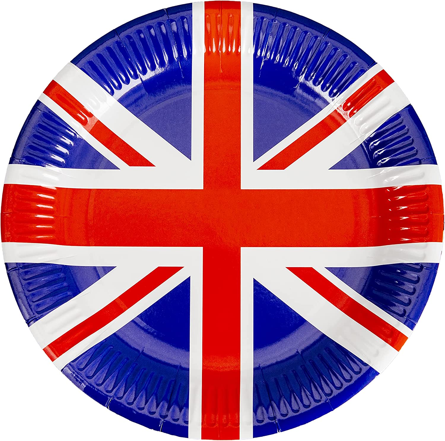 SHATCHI UNION JACK PARTY PAPER PALTES 10/PK. 117700 \\\KD26416