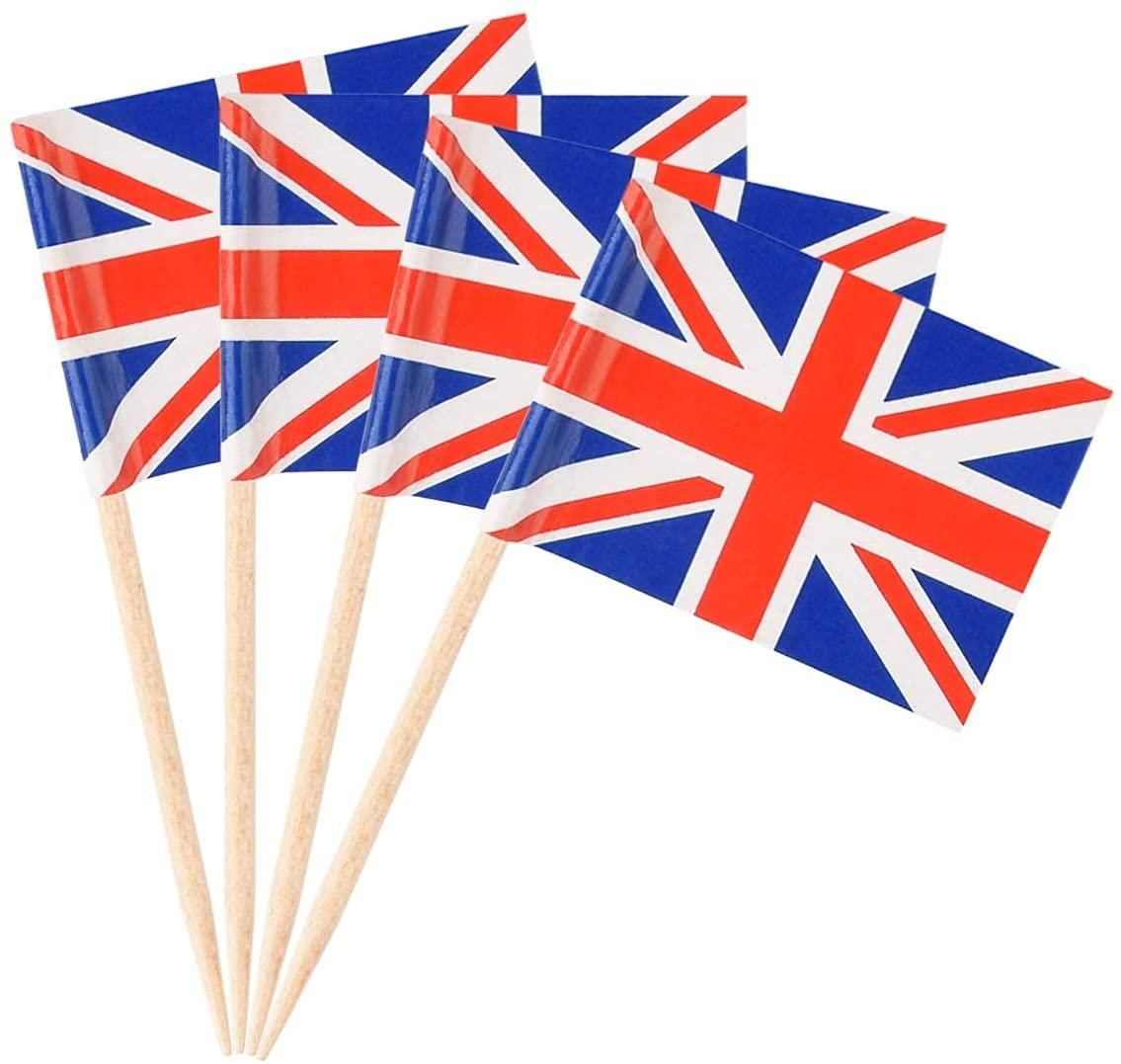 SHATCHI UNION JACK SANDWICH / COKTAIL PARTY FLAGS 50/PK. 116241 \\\KD26417