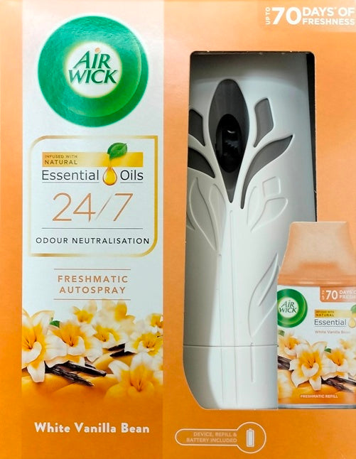 AIRWICK FRESHMATIC AUTOMATIC AIR FRESHNER SPRAY WITH VANILLA BEAN REFILL. PTHOAIR813 \\\KD26440