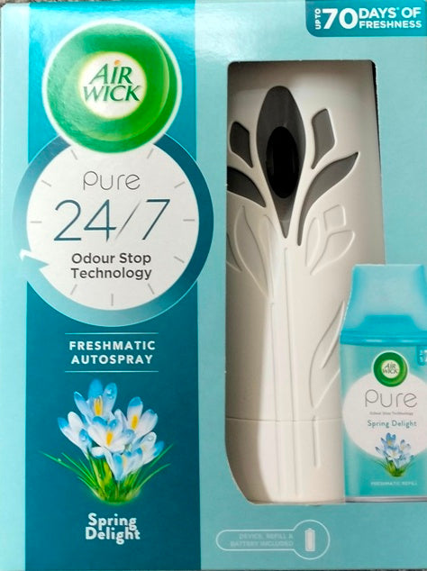 AIRWICK FRESHMATIC AUTOMATIC AIR FRESHNER SPRAY WITH SPRING DELIGHT REFILL. PTHOAIR814 \\\KD26441