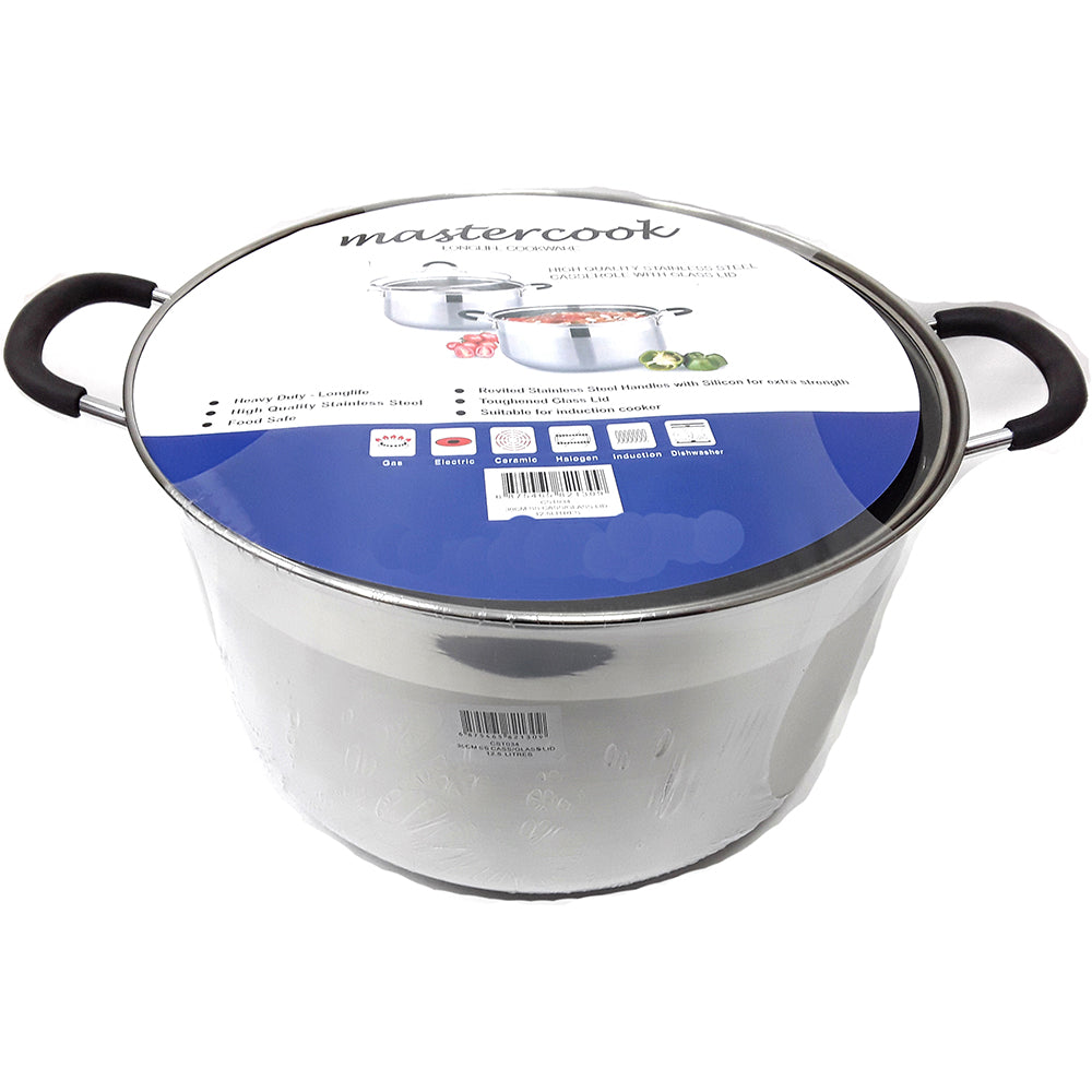 MASTERCOOK CASSEROLE WITH GLASS LID 22CM / 4.2L. CST030 \\\KD26492