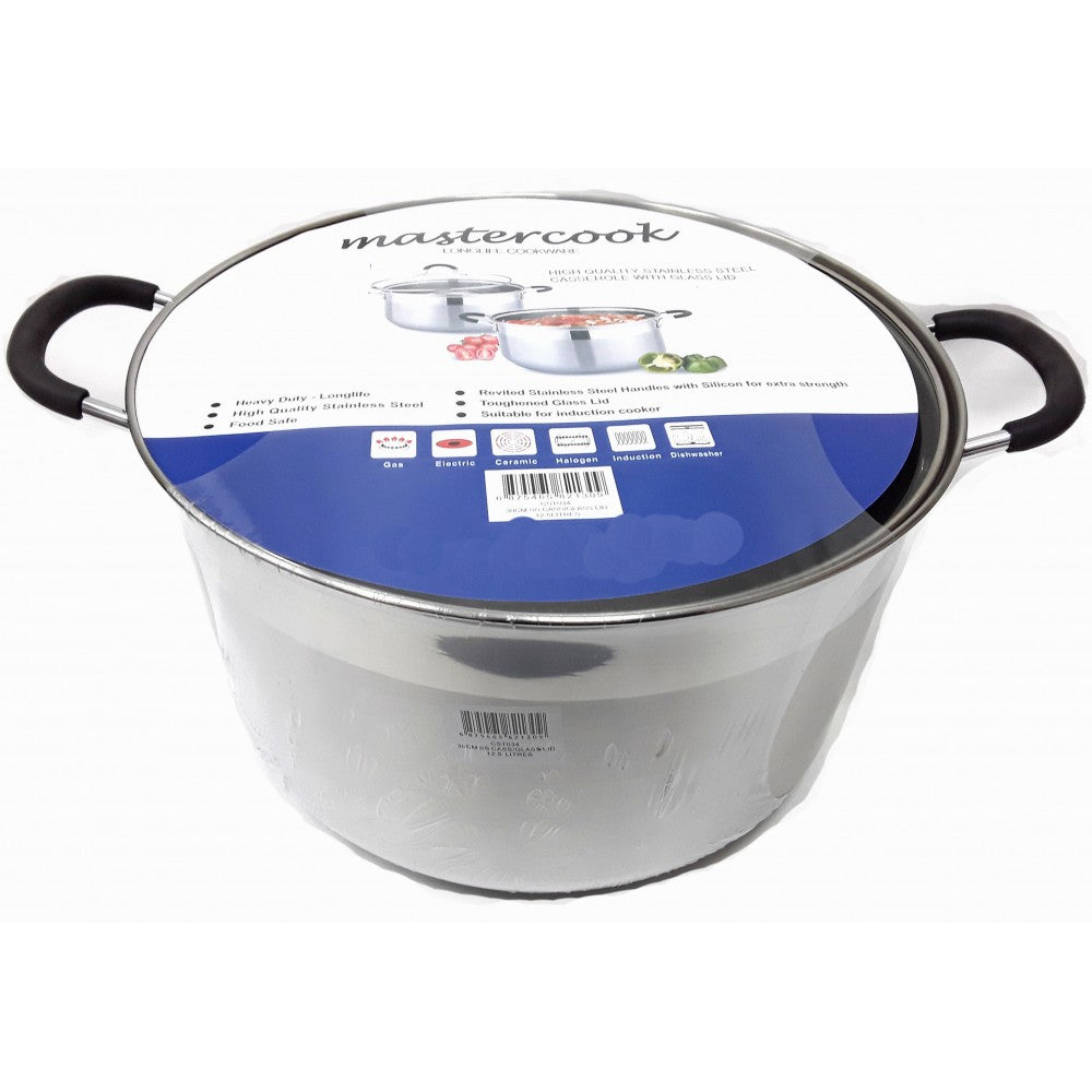 MASTERCOOK CASSEROLE WITH GLASS LID 26CM / 7.7L. CST032 \\\KD26499