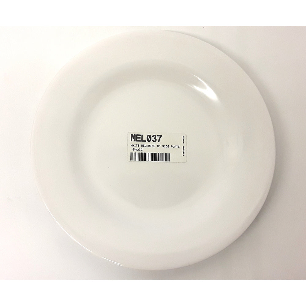 WHITE MELAMINE SIDE PLATE 8 INCH / 20CM. MEL037 \\\KD26501