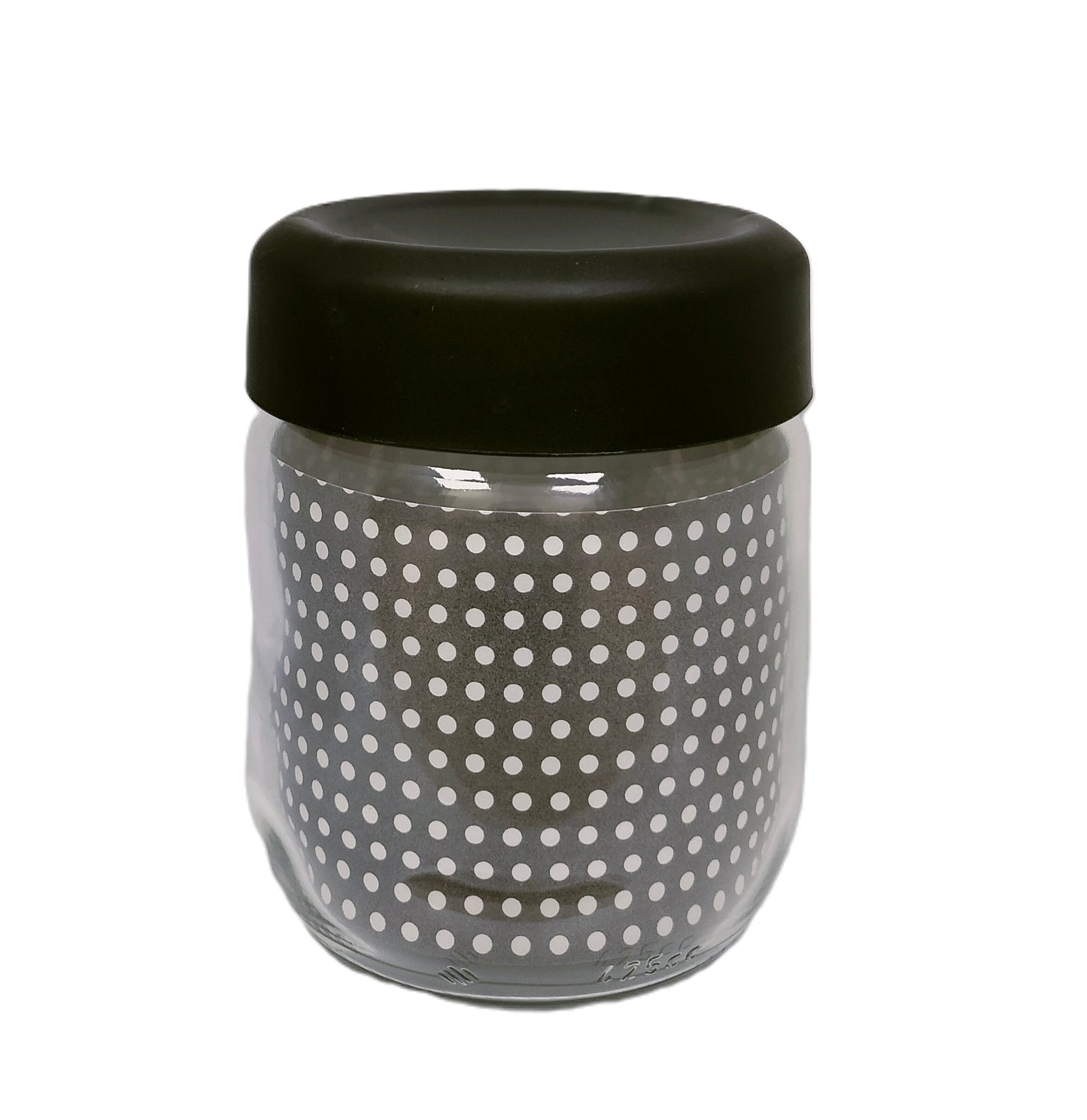 SARINA ASSORTED COLOUR GLASS JAR WITH LID 425ML. S364 \\\KD26524