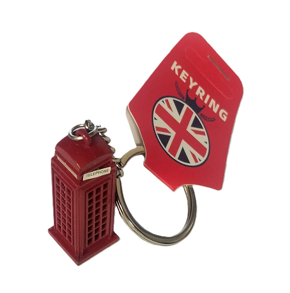 LONDON BUS / TELEPHONE BOOTH / UK FLAG KEYRINGS 12/PK. JL2221 \\\KD26601
