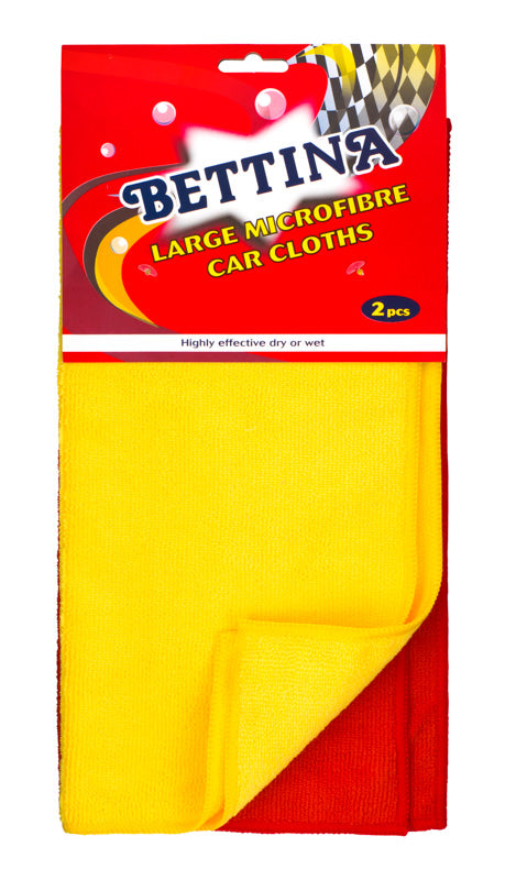 BETTINA LARGE MICROFIBRE CAR CLOTHS 2/PK. B347 \\\KD26652
