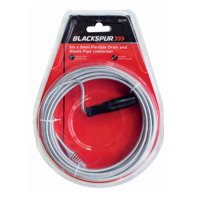 BLACKSPUR FLEXIBLE DRAIN AND PIPE UNBLOCKER 5MM X 5M. BB-DL102 \\\KD26676