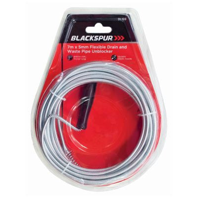 BLACKSPUR FLEXIBLE DRAIN AND PIPE UNBLOCKER 5MM X 7M. BB-DL103 \\\KD26677
