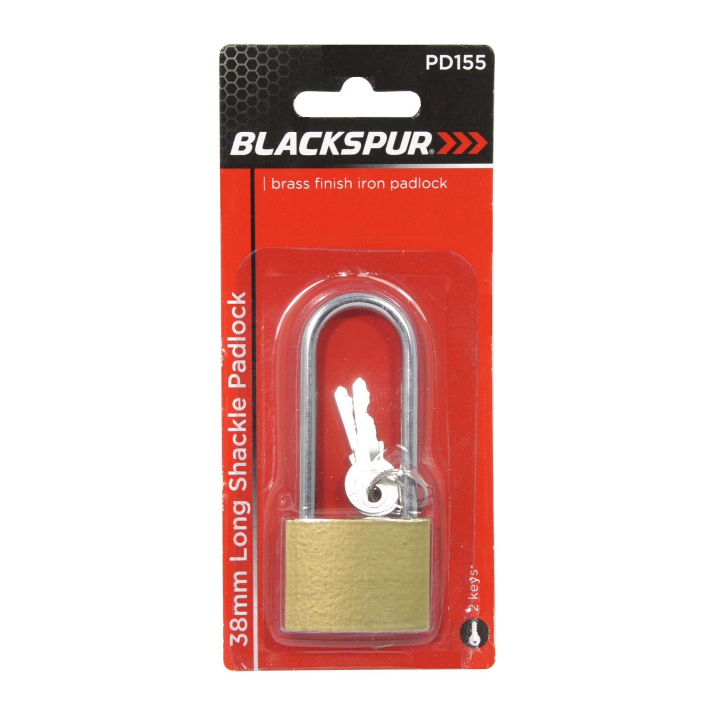 BLACKSPUR LONG SHACKLE PADLOCK 38MM. BB-PD155 \\\KD26712