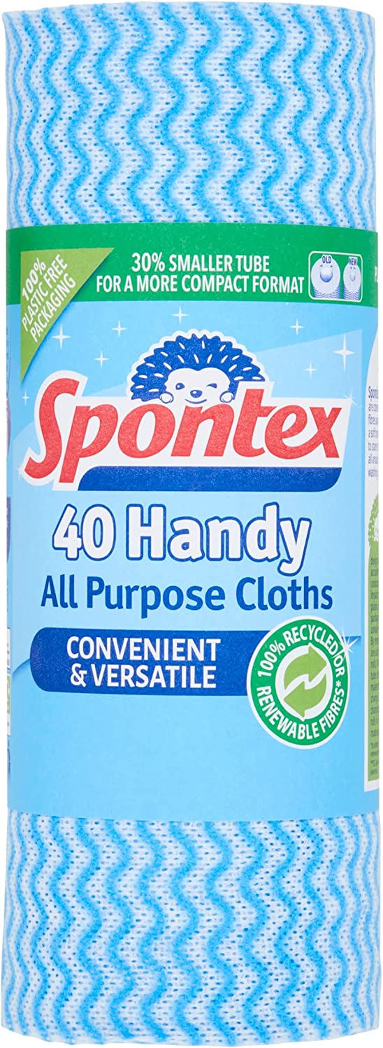 SPONTEX ASSORTED COLOUR ALL PURPOSE HANDY CLOTHS 40/PK. 19900074 \\\KD26741
