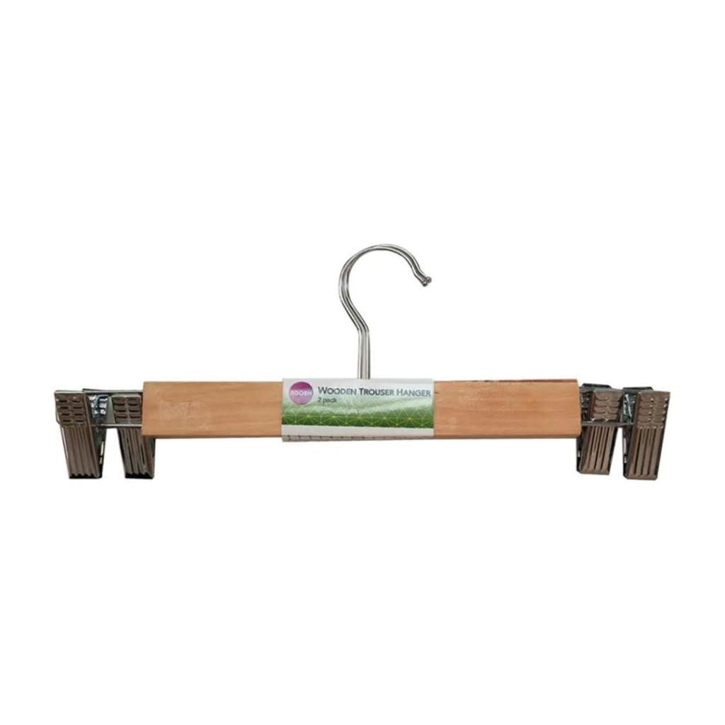 ADORN WOODEN TROUSER HANGER 2/PK. AF027 \\\KD26792