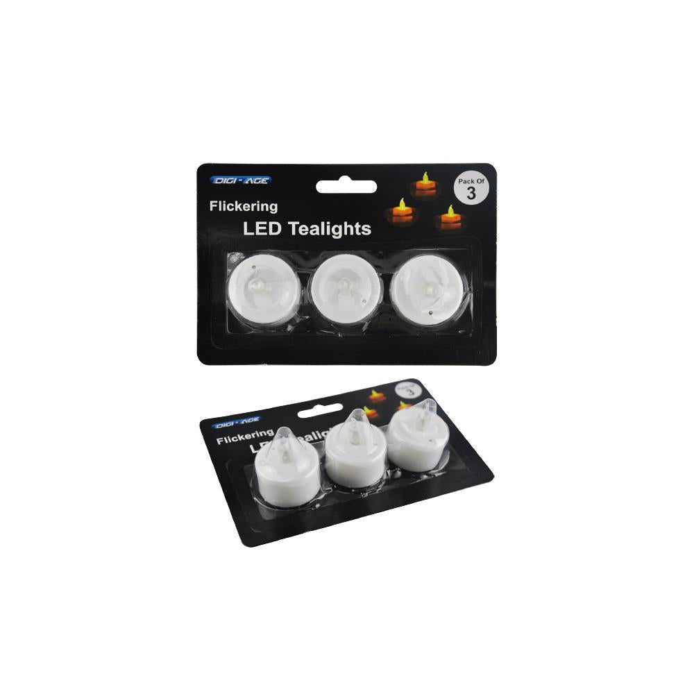 ADORN FLICKERING LED TEALIGHTS 3/PK. GD024 \\\KD26800