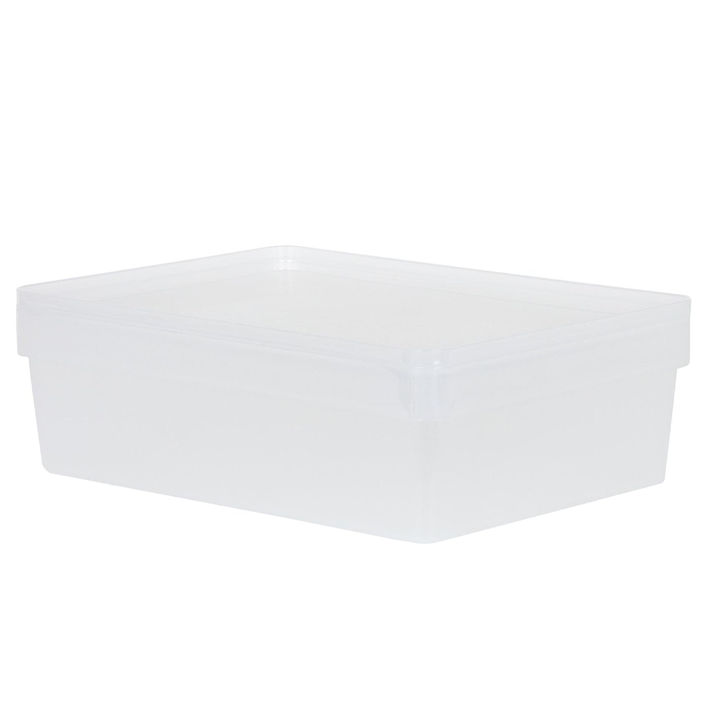 WHAM STUDIO 3 CLEAR SHALLOW A4 BASKET WITH LID 2.02. WHAM34851 \\\KD26814