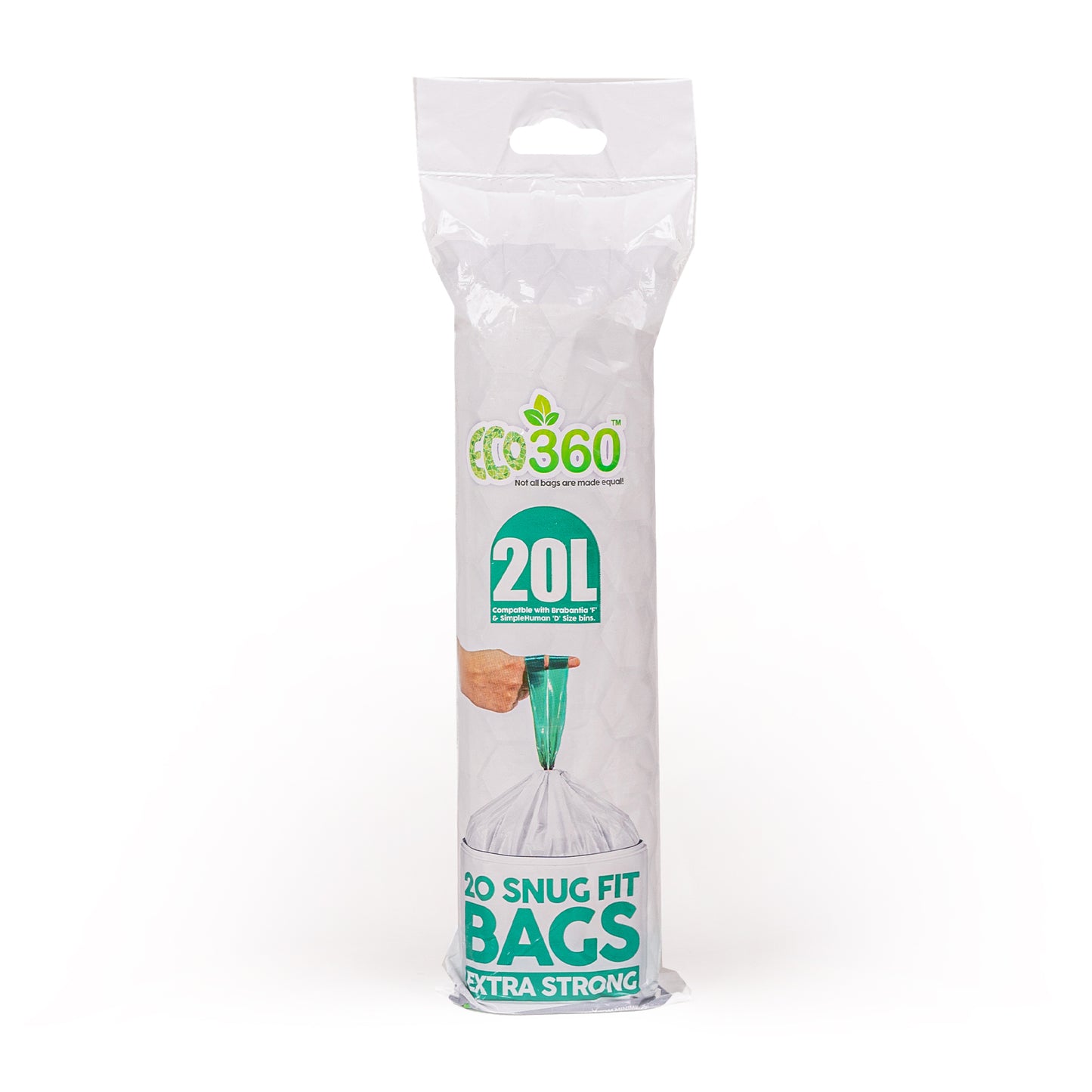 ECO 360 DRWASTRING KITCHEN BIN LINERS 20L 20/PK. ECBDS01 \\\KD26869