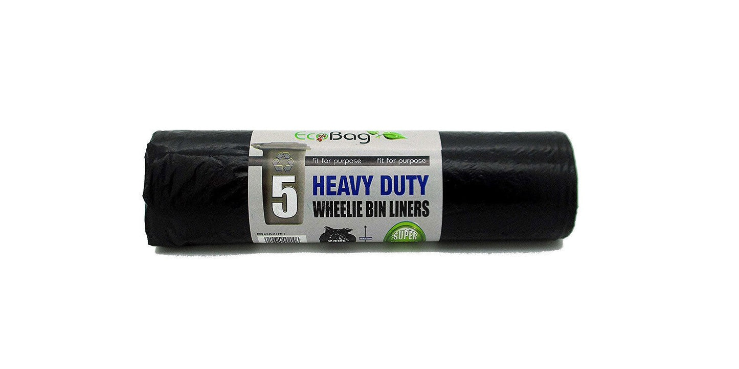 ECO BAG WHEELIE BIN LINERS 240L HEAVY DUTY 5/PK. EC5 \\\KD26872
