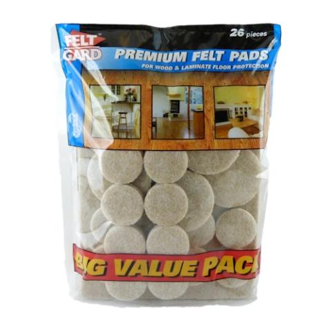 FELTGARD PREMIUM FELT PADS 26/PK. SH9902 \\\KD26902