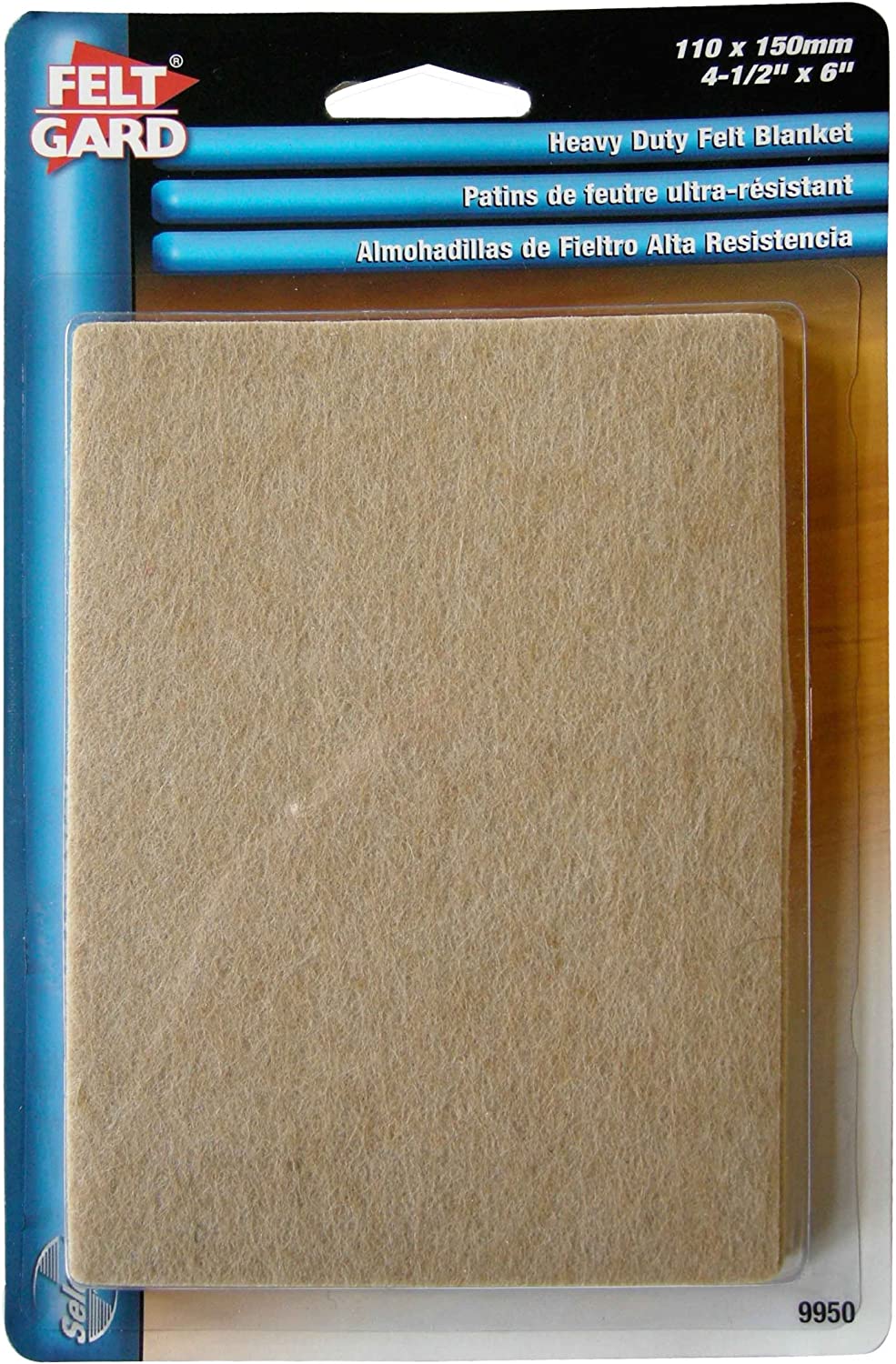 FELTGARD HEAVY DUTY FURNITURE FELT 150MM X 108MM 2/PK. SH9950 \\\KD26903