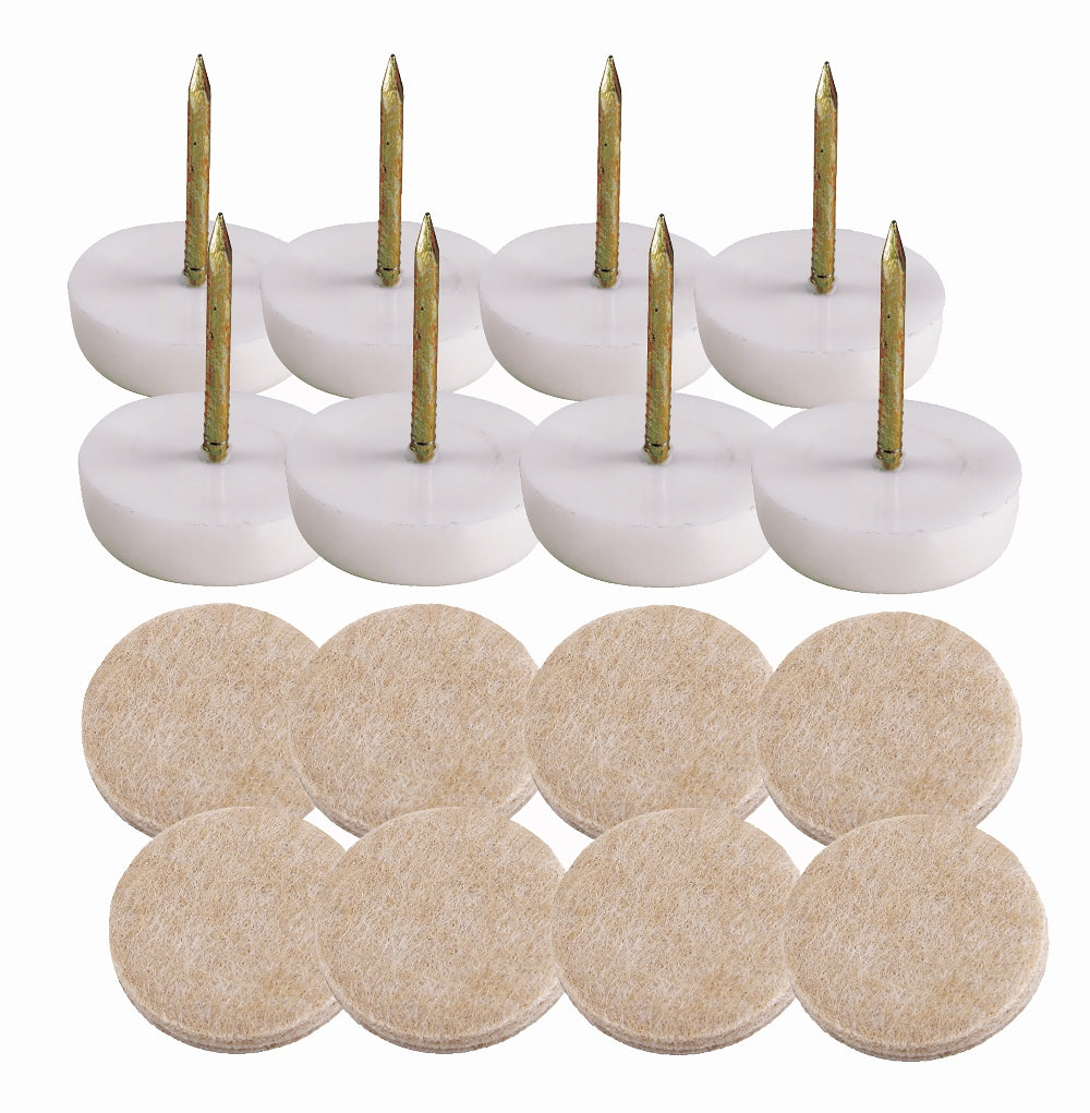 FELT GARD ROUND NAIL IN GLIDE FURNITURE FELT 25MM 8/PK. SH9955 \\\KD26904