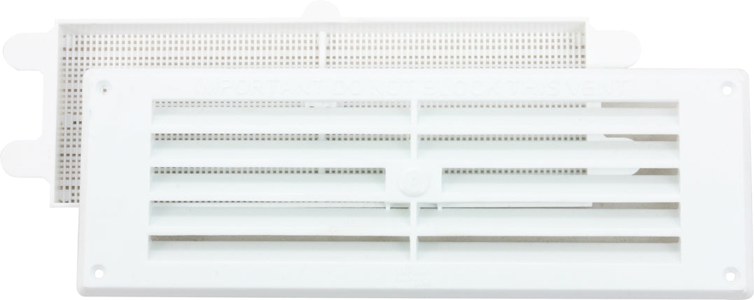MAP PLASTIC LOUVRE VENT WITH REMOVABLE FLY SCREEN 9 INCH X 3 INCH. SH913-02 \\\KD26915
