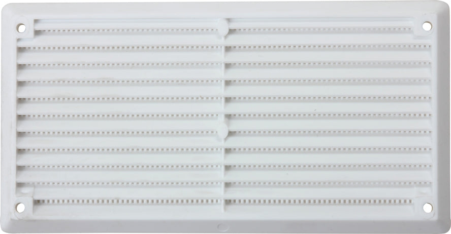 MAP PLASTIC LOUVRE VENT WITH FITTED FLY SCREEN 6 INCH X 3 INCH. SH922-02 \\\KD26916