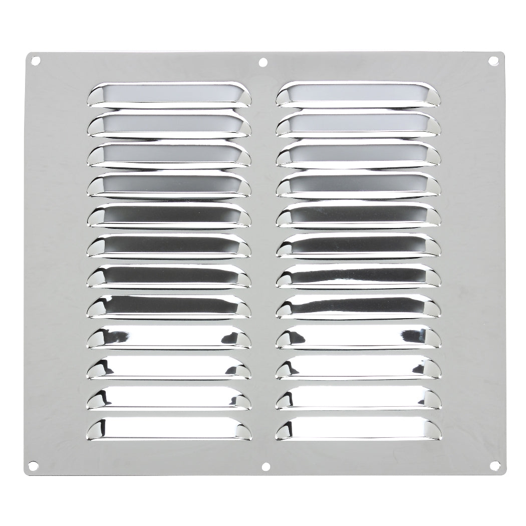 MAP CHROME STAINLESS STEEL LOUVRE VENT 9 INCH X 9 INCH. SH959-37 \\\KD26924