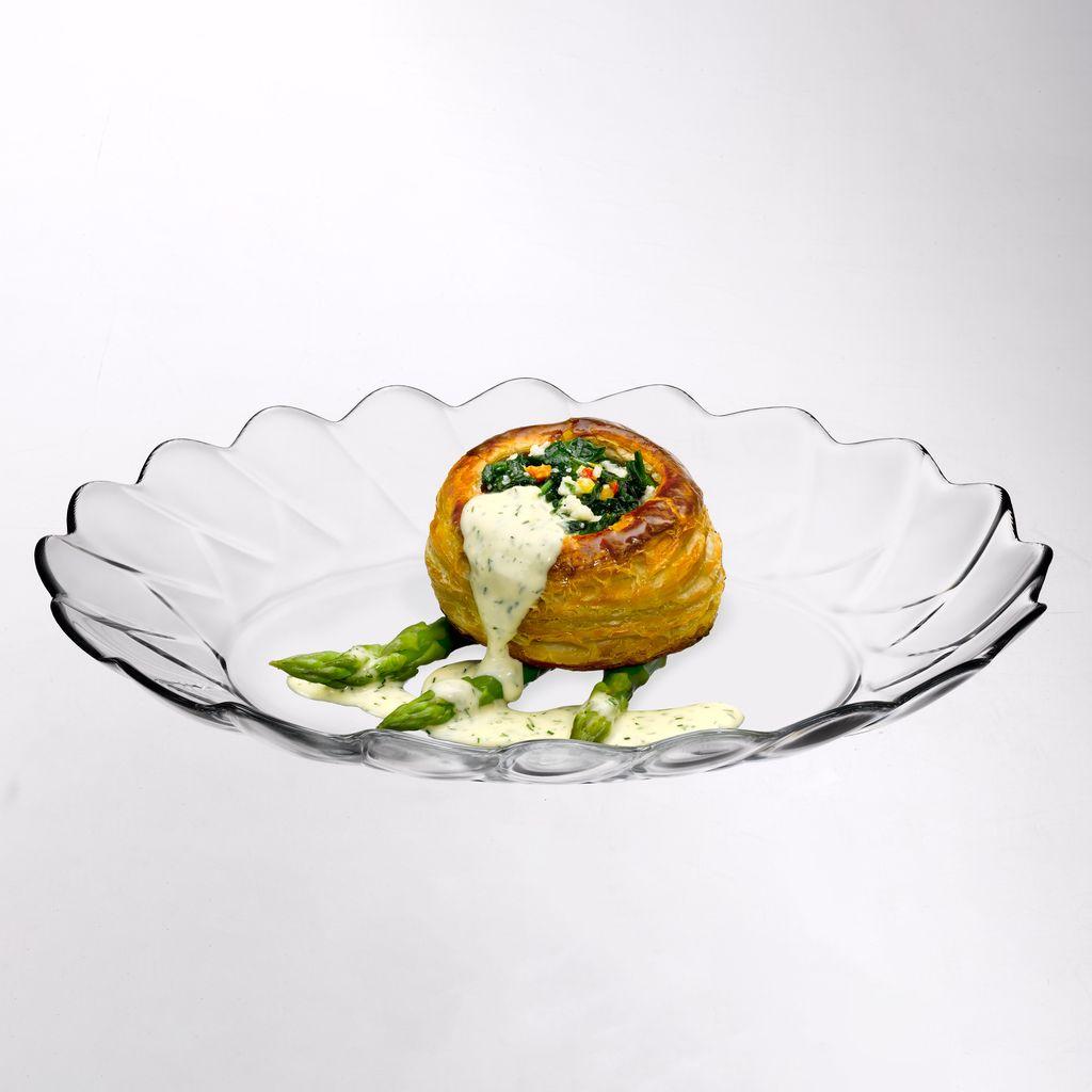 PASABAHCE HASIR OVAL GLASS SERVICE PLATE 28 X 23.6CM. 10411 \\\KD26939