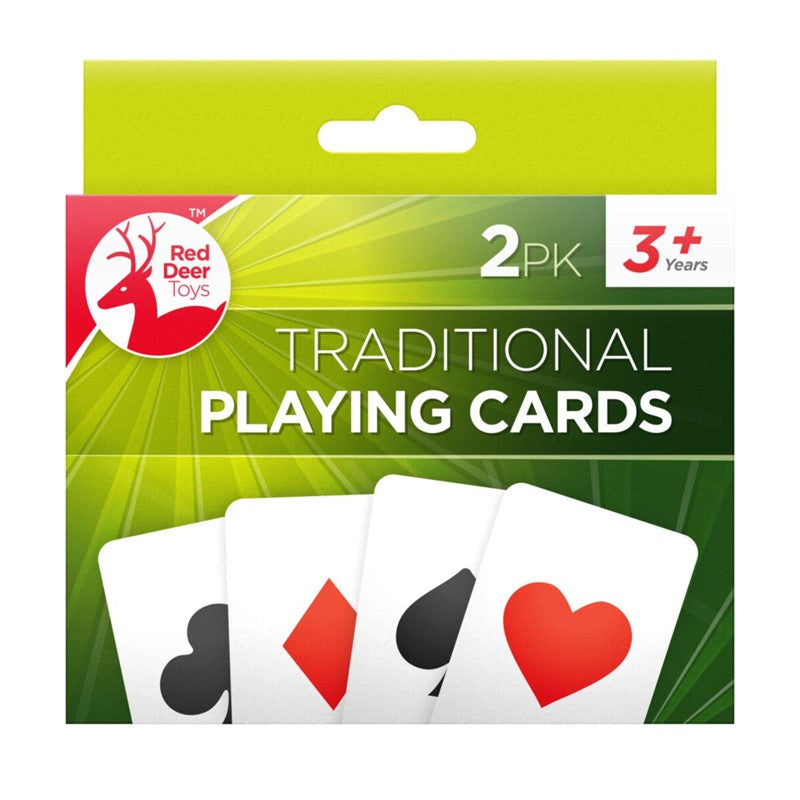 RED DEER TOYS TRADITIONAL PLAYING CARDS 2/PK. OL316802 \\\KD26941