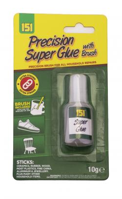 151 PRECISION SUPER GLUE WITH BRUSH 10GM. 1511199 \\\KD27025