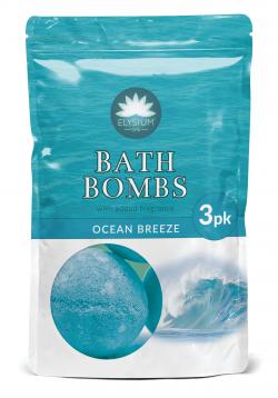ELYSIUM SPA BATH BOMBS OCEAN BREEZE 50G 3/PK. ELY1025 \\\KD27027