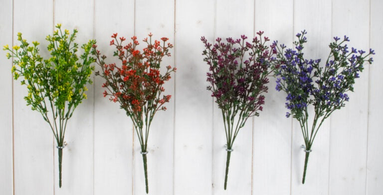 ASSORTED COLOUR ARTIFICIAL / FAUX FLOWER MILAN BUSH. FL13052 \\\KD27088