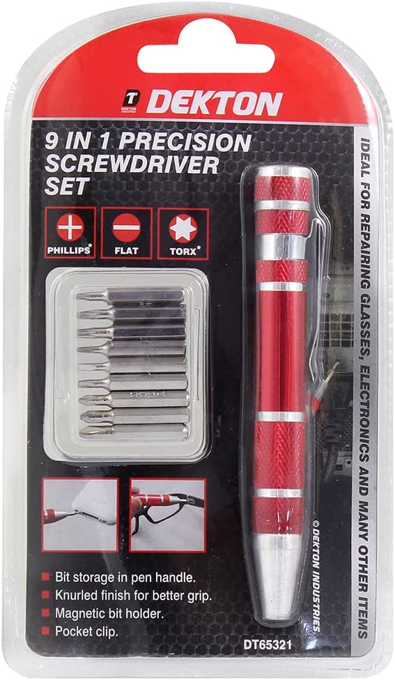 DEKTON 9 IN 1 PRECISION SCREWDRIVER SET. DT65321 \\\KD27117