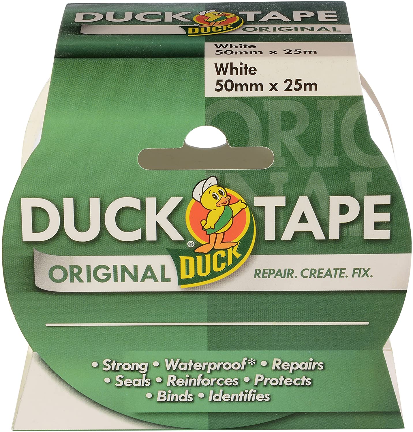 DUCK TAPE ORIGINAL 50MM X 25M - WHITE. 211117 / 346983 \\\KD27145