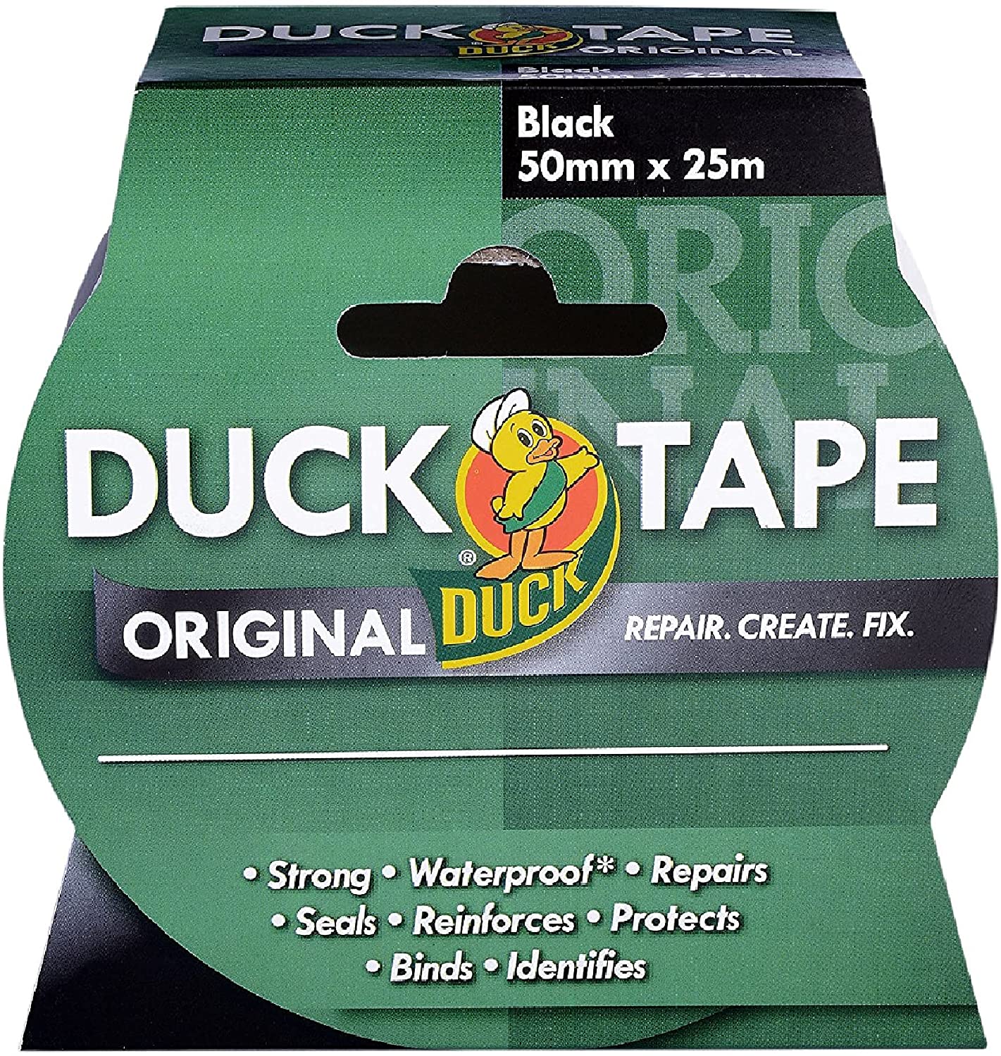 DUCK TAPE ORIGINAL 50MM X 25M - BLACK. 211109 / 346921 \\\KD27147