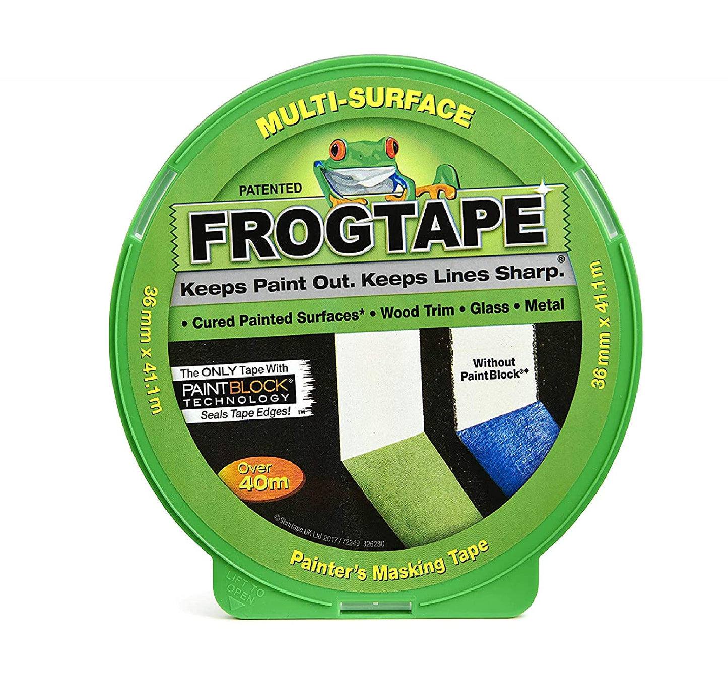 FROG TAPE GREEN MULTI SURFACE PAINTERS MASKING TAPE 36MM X 41.1M. 335153 / 110137 \\\KD27154
