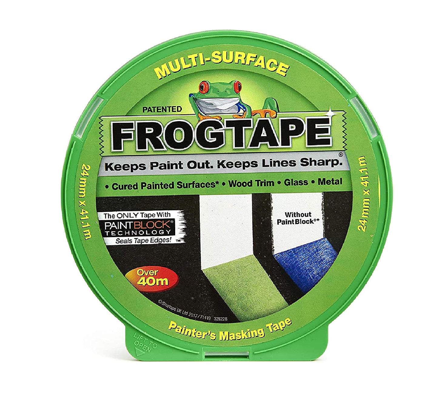 FROG TAPE GREEN MULTI SURFACE PAINTERS MASKING TAPE 24MM X 41.1M. 335152 / 157361 \\\KD27155