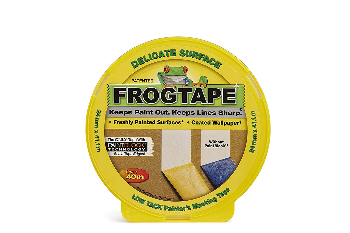 FROG TAPE YELLOW DELICATE SURFACE PAINTERS MASKING TAPE 24MM X 41.1M. 335249 / 179317 \\\KD27156
