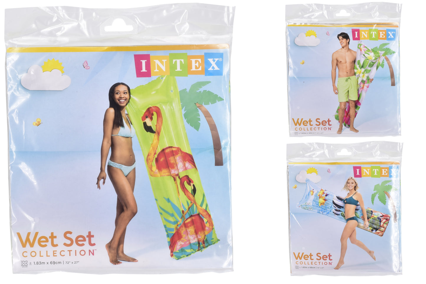 INTEX ASSORTED FASHION INFLATABLE LOUNGER MATE 72 X 27. TY6860 / 59720EU \\\KD27166