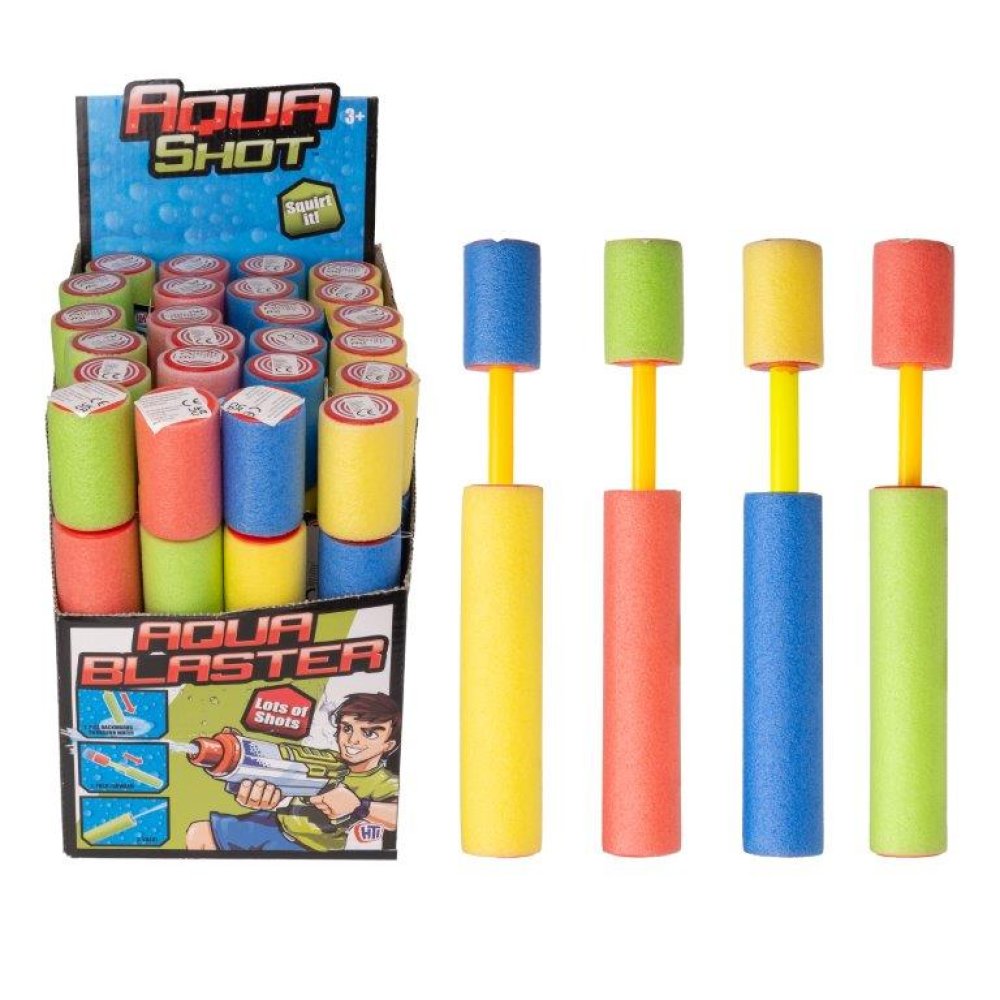 AQUA SHOT ASSORTED FOAM WATER BLASTER SHOOTER. 1373426 \\\KD27172