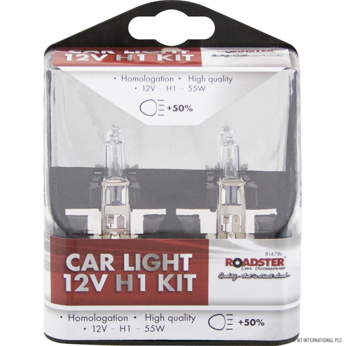 ROADSTER H1 12V 55W 1 PIN CAR HEADLIGHT BULB / LAMP 2/PK. 81478C \\\KD27188