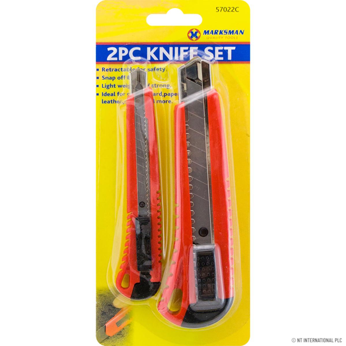 MARKSMAN RETRACTABLE UTILITY KNIFE SET 2/PK \\\KD27200