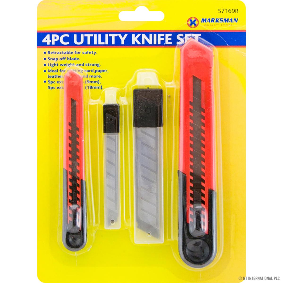 MARKSMAN UTILITY KNIFE SET 4/PK. 57169C \\\KD27201