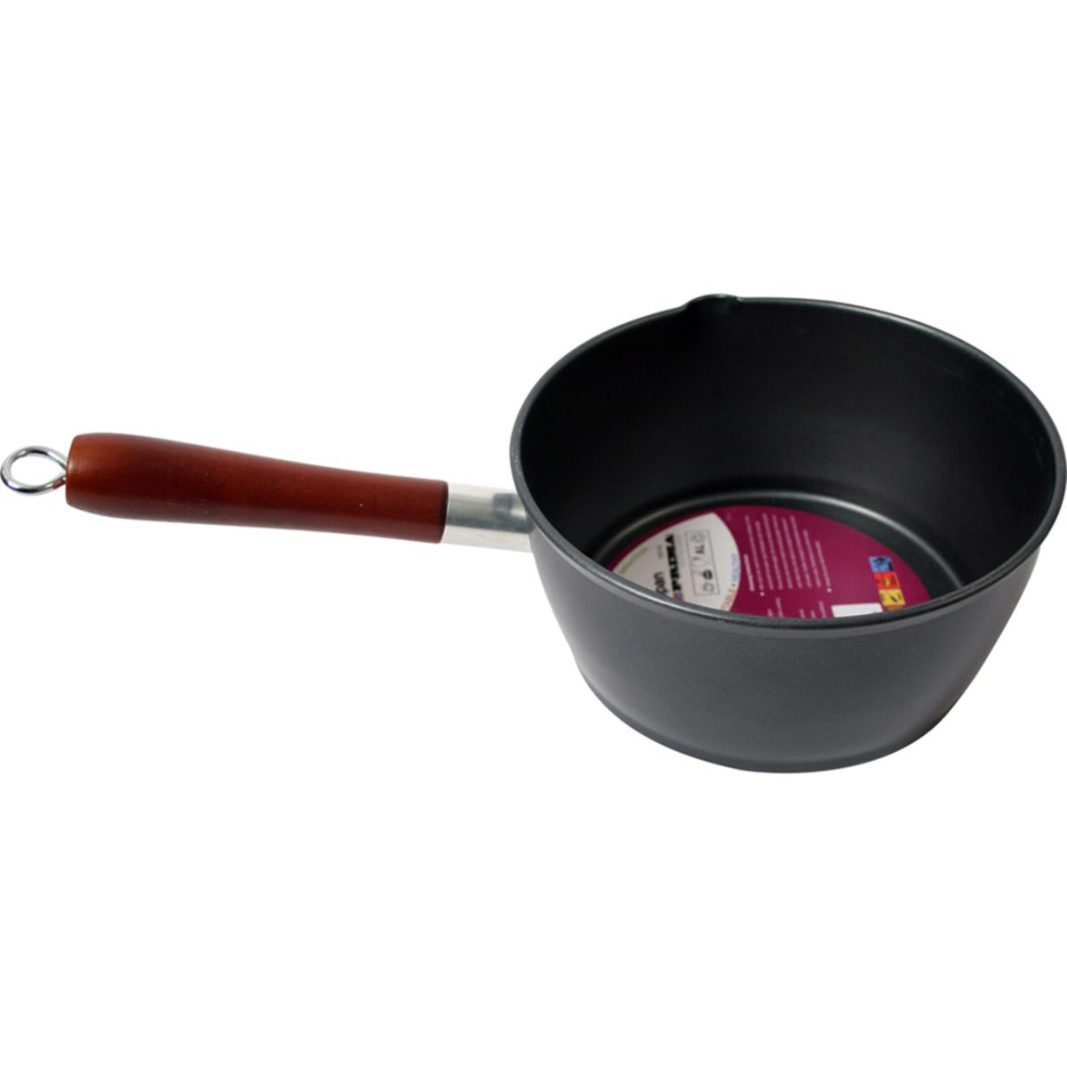 PRIMA MILK PAN 20CM WITH WOODEN HANDLE \\\KD27216