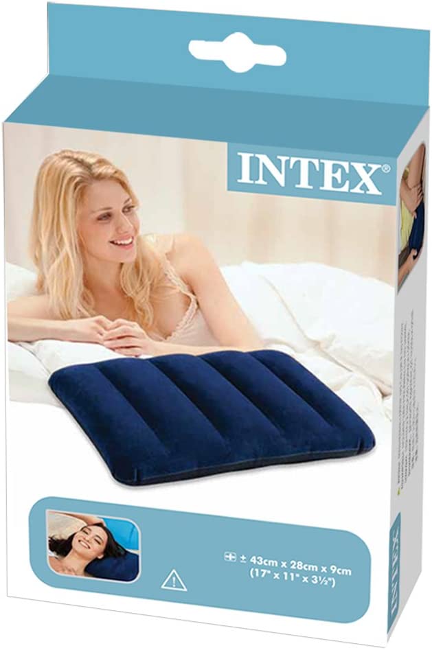 INTEX INFLATABLE TRAVEL CAMPING PILLOW 17 INCH X 11 INCH X 3.5 INCH. TY6286 / 68672 \\\KD27224
