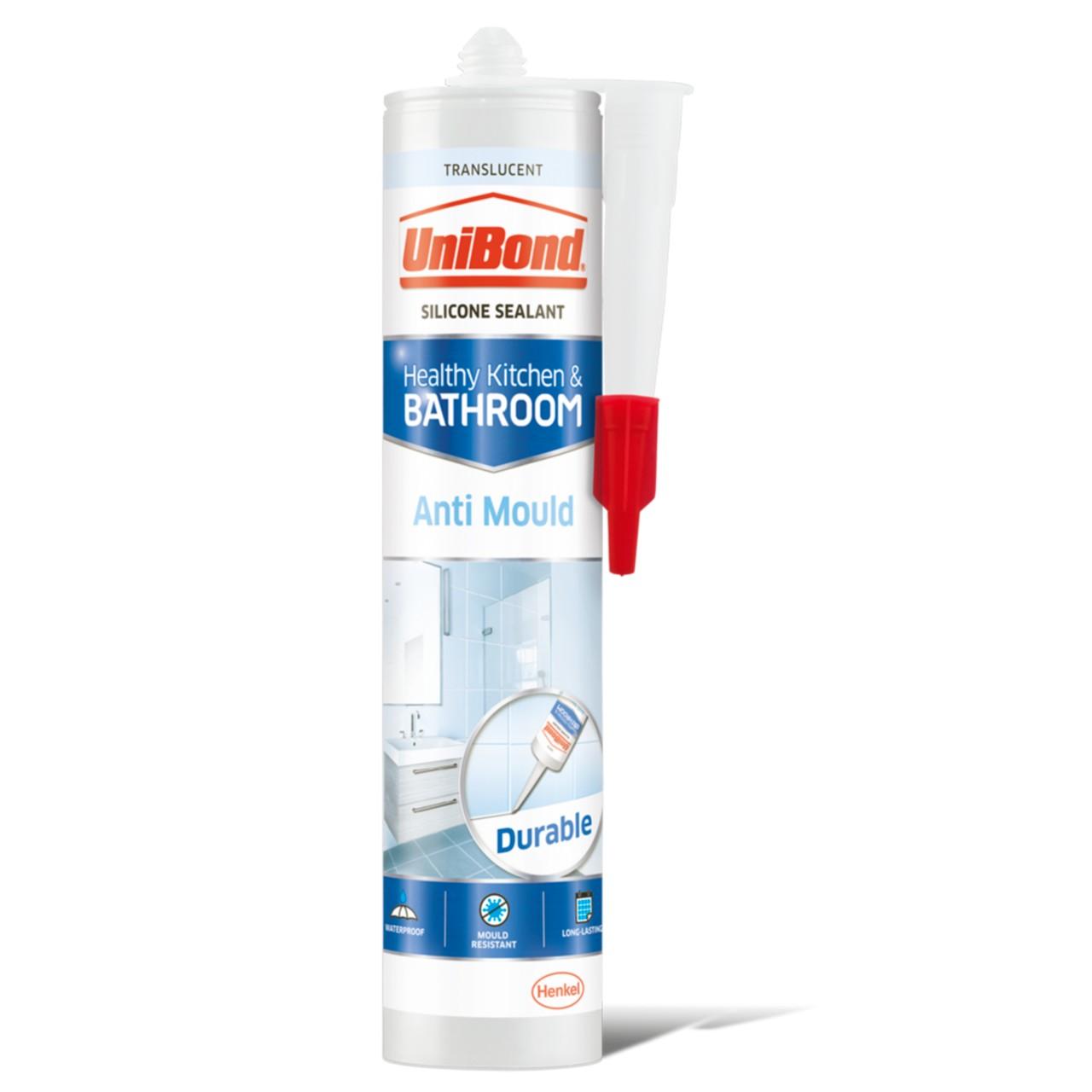UNIBOND ANTI-MOULD KITCHEN & BATHROOM SEALANT CARTRIDGE TRANSLUCENT 274 GM. 2900057 \\\KD27282