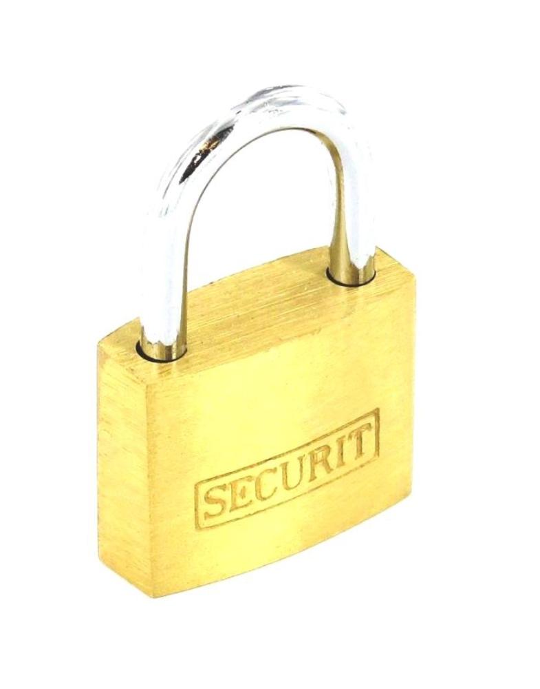 SECURIT S1132 BRASS PADLOCK 20MM WITH 3 KEYS. MP-S1151 \\\KD27311