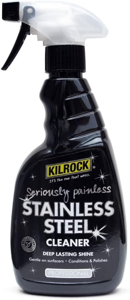 KILROCK STAINLESS STEEL CLEANER SPRAY 500ML. BLK-STAINLESS \\\KD27324