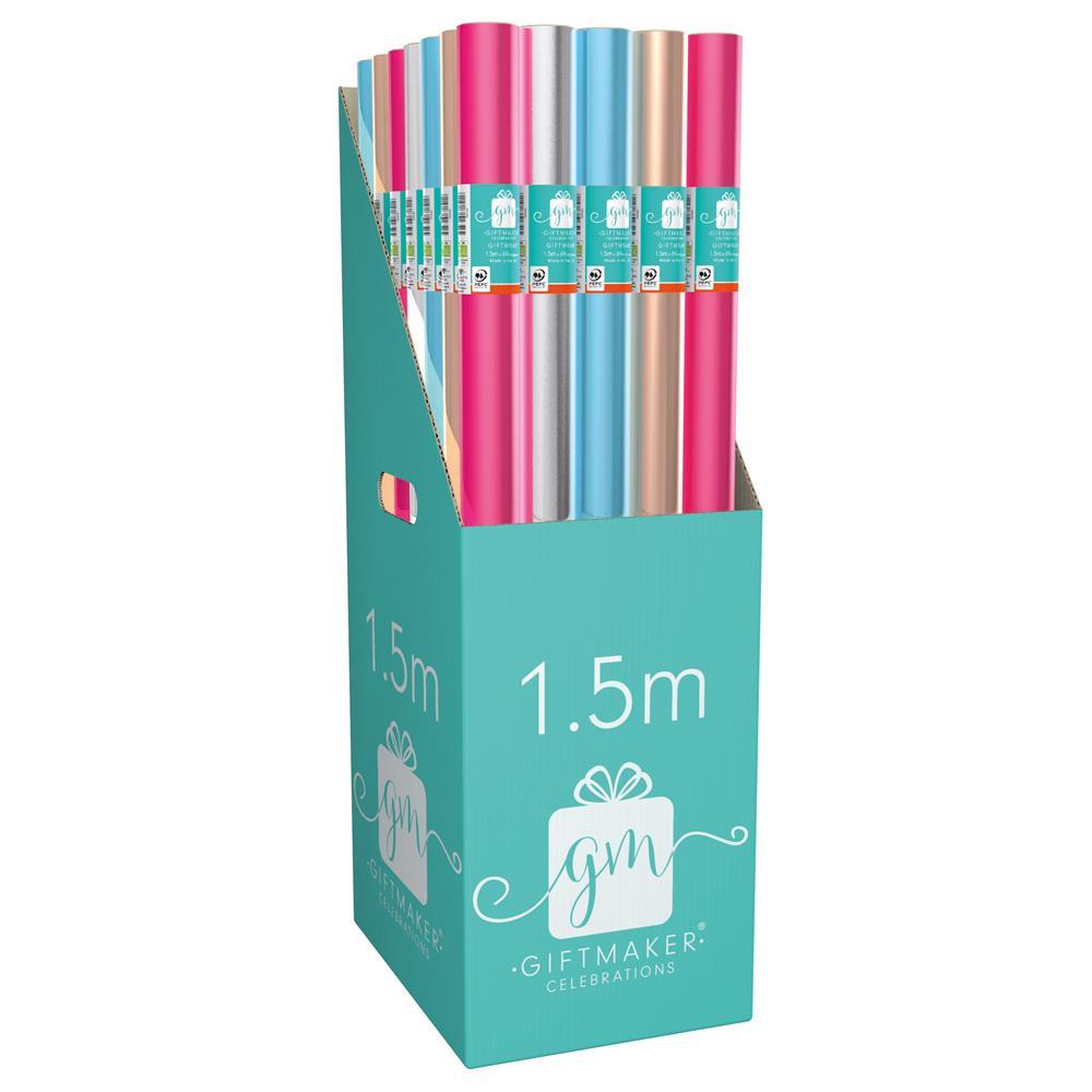 GIFTMAKER EVERYDAY FASHION FOIL GIFT WRAP ROLL 69CM X 1.5M. YAMGW20N \\\KD27330