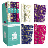 GIFTMAKER POLKA DOT FOIL GIFT WRAP ROLL 69CM X 1.5M. YANGW20M \\\KD27336